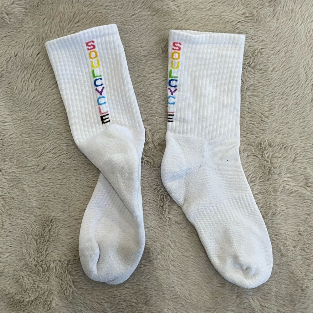 SoulCycle | Calf Sock - Rainbow Letters